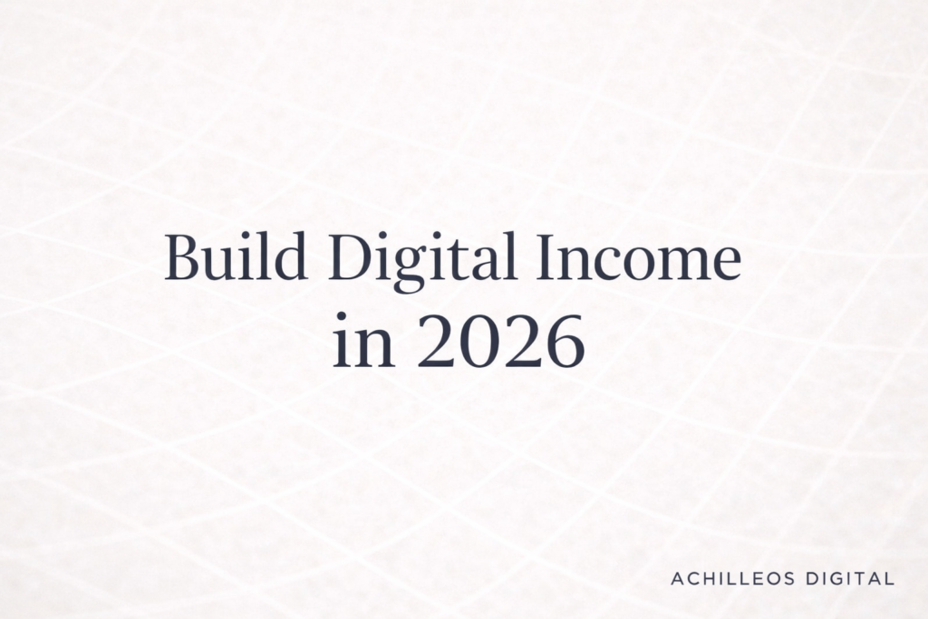 Text promoting digital income strategies