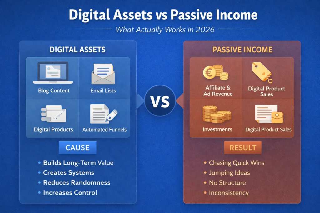 digital assets vs passive income comparison